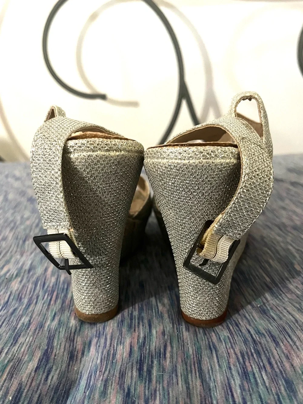 🪩 Rampage Candela sparkly wedge heel 🪩 women’s size 8